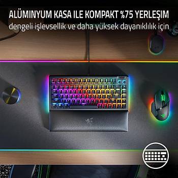Razer BlackWidow V4 %75 US Layout RGB TKL Orange Switch Kablolu Mekanik Oyuncu Klavyesi RZ03-05000400-R3E1