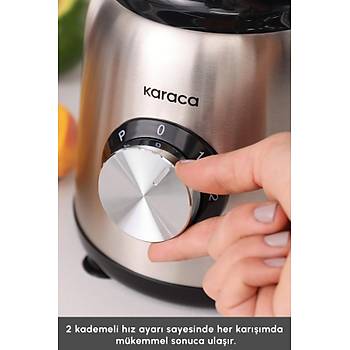 Karaca �nox 1.5 Lt Cam Hazneli 1000 Watt Buz K�rma �zellikli Smoothie Blender