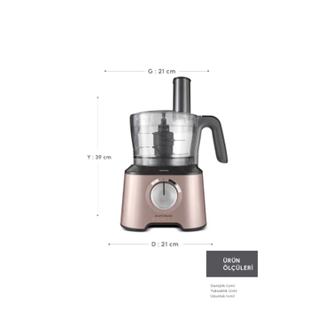 Karaca Mastermaid Power Multifunctional 10 In 1 Rosegold G�da Haz�rlama Seti 2000W