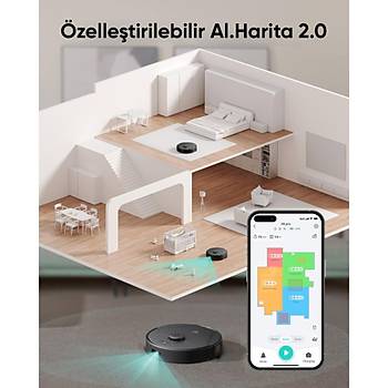 ANKEREUFY CLEAN X8 PRO AKILLI ROBOT SUPURGE  CIFT TURBIN 2X4000PA CEKIM GUCU