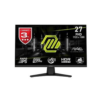 MSI Ms 27 Mag 274F 1920X1080 (Fhd) 16:9 Flat Rapd IPS 200HZ 0.5ms (Gtg) Adaptve-Sync Gamng Montor