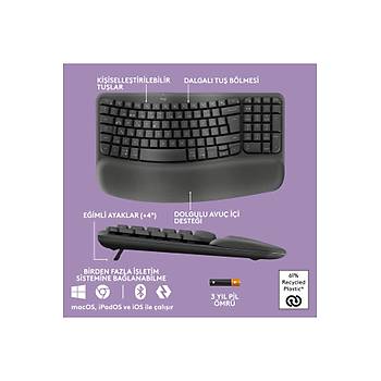 Logitech Wave Keys 920-012311 Bluetooth T�rk�e Q Kablosuz Klavye