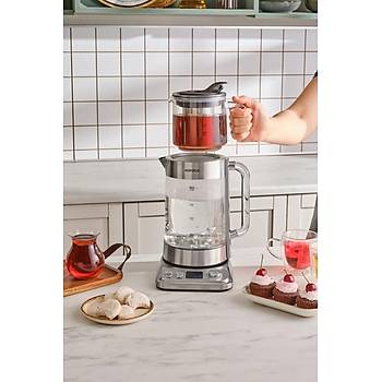 Karaca x Refika G�nl�bol Xl Cam �ay Makinesi Chrome