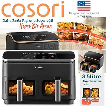 COSORI 8 IN 1 8.5 LT CIFT BOLGELI AIR FRYER ?CAF-R901-AEU