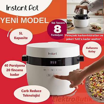 Instant Pot H�zl� Pilav Pi�irici ve Buharl� Pi�irici 40 Porsiyon 5 Lt.