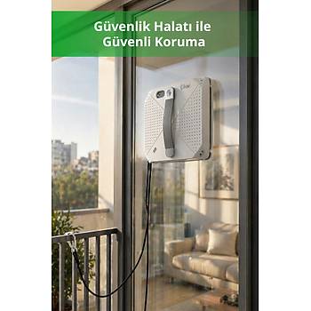 Kiwi KWC-7140 Uzaktan Kumandal� D��me Korumal� KARE Cam Temizleme Robotu 3500Pa