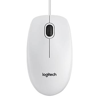 Logitech B100 Kablolu USB Mouse - Beyaz 910-003360