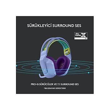 Logitech G G733 LIGHTSPEED RGB Kablosuz 7.1 Surround Ses Oyuncu Kulakl - Lila 981-000890