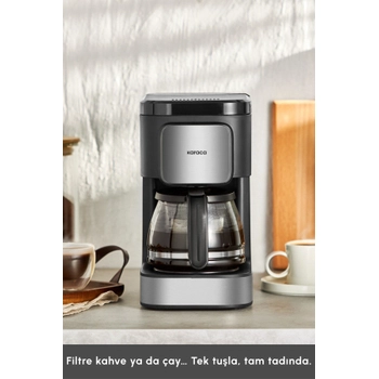 Karaca Just Coffee Aroma 2 In 1 Filtre Kahve ve �ay Demleme Makinesi Inox
