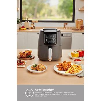 Karaca Connect Air Pro Cook XL 2 in 1 Uzaktan Eri�imli Airfryer Shadow Grey 4L