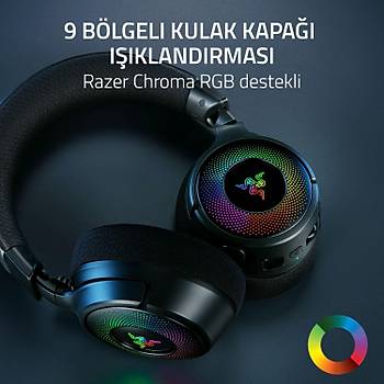 Razer Kraken V4 RZ04-05170100-R3M1 RGB USB Kablosuz Kulak Ustu Oyuncu Kulakligi