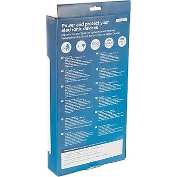 Philips SPN7060WA/62 6'l� 5 USB'li 2 m Anahtarl� Ak�m Korumal� Priz