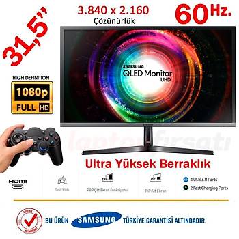 Samsung LU32H750UMMXUF 31.5 4ms (Display+HDMI) FreeSync UHD QLED Monitör