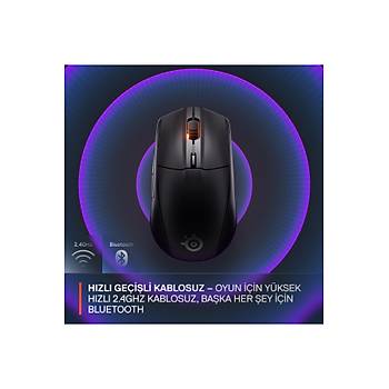 SteelSeries Rival 3 Gen 2 Siyah SSM62523 RGB Optik Kablosuz Oyuncu Mouse