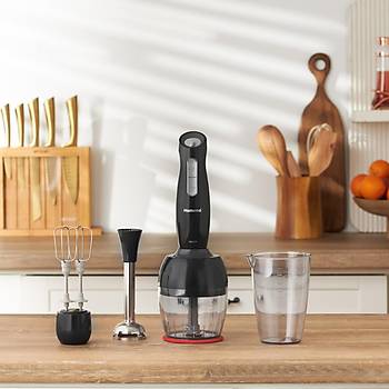 HOMEND HANDMAID 1909H BLENDER SET SIYAH KIRMIZI SIYAH