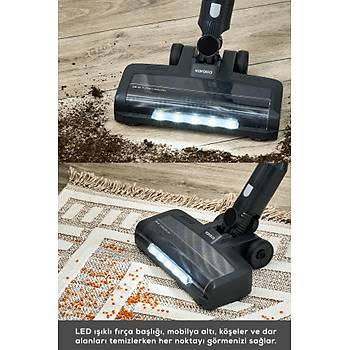 Karaca Vantuz Power UP Pro �arjl� Dikey S�p�rge Black Chrome
