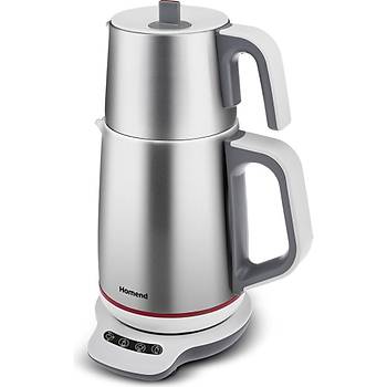 Homend Royaltea 1709H Dokunmatik Konuan Celik Cay Makinesi 1800W 1,9Lt Celik Isitici 1Lt. Celik Demlik 