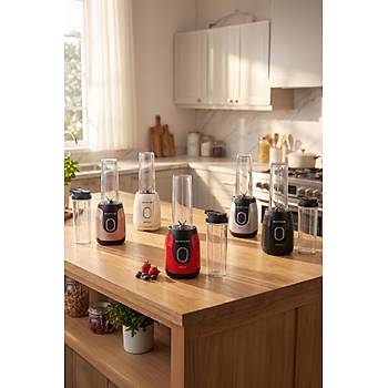 Karaca Blendfit Go Siyah Personal Ki�isel Smoothie Blender Buz K�r�c�l� �ift Hazne  600ml & 400ml