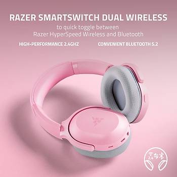 Razer Barracuda Quartz Kablosuz Pembe Oyuncu Kulaklk RZ04-03790300-R3M1