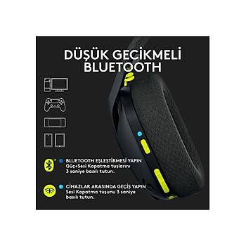 Logitech G G435 LIGHTSPEED Kablosuz Oyuncu Kulakl - Siyah 981-001050