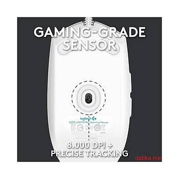 Logitech G203 LIGHTSYNC IIKLI Kablolu Beyaz Mouse 910-005797 BEYAZ