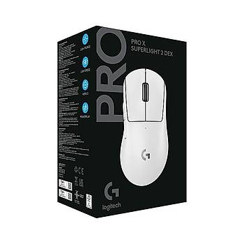 Logitech G PRO X Superlight 2 DEX Beyaz 910-007366 44K Lightspeed Hero 2 Optik �arjl� 60gram Kablosuz Oyuncu Mouse