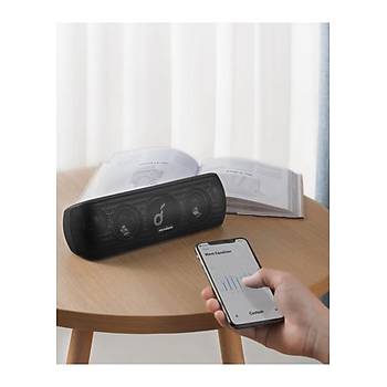 Anker Soundcore Motion+ Kablosuz HiFi Bluetooth Hoparlr - 30W Stereo Ses - IPX7 Suya Dayankllk - 12 Saate Varan arj - Siyah - A3116 (Anker Trkiye Garantili)