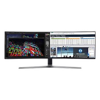 Samsung LC49HG90DMMXUF 49 1ms (2xHDMI+Display+mDisplay) Curved FreeSync 2 HDR600 QLED IPS Oyuncu Monitr