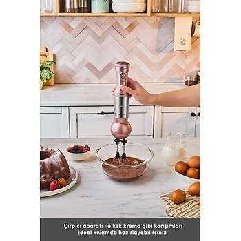 Karaca Mastermaid Prosteel Uzun Blender Ayakl� 6 B��akl� Cam Mutfak Robotu 2500W Rosegold