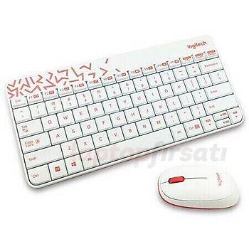 Logitech Mk240 Mini Beyaz Kablosuz Klavye Mouse Set 920-005798