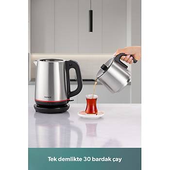Homend Royaltea 1711h �elik �ay Makinesi Inox Siyah