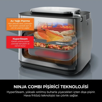 Ninja Combi All-in-One Multicooker, F�r�n ve Az Ya�l� Pi�irici 12,5 L SFP700EU