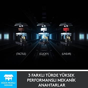 Logitech G815 Tactile Switch 920-008993 Lightsync Siyah Q T�rk�e RGB Kablolu Mekanik Oyuncu Klavyesi