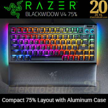 Razer BlackWidow V4 %75 US Layout RGB TKL Orange Switch Kablolu Mekanik Oyuncu Klavyesi RZ03-05000400-R3E1