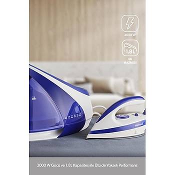 Homend Jetsteam 1165H 3000 WATT Buhar Kazanl� �t� Mor Beyaz