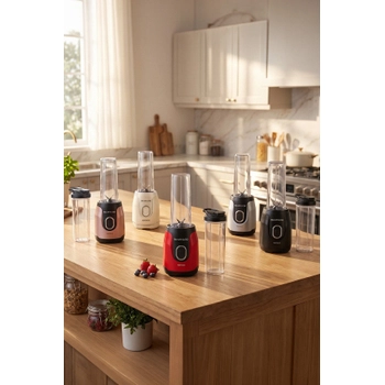 Karaca Blendfit Go Personal Ki�isel Smoothie Blender Buz K�r�c� �ift Hazne Antrasit 600ml & 400ml