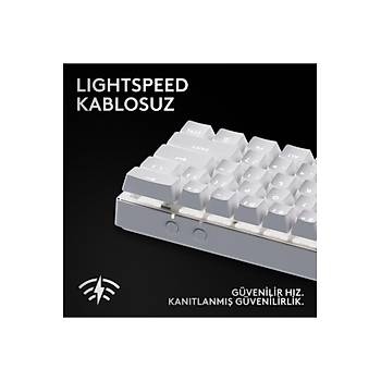 LOGITECH G PRO X 60 LIGHTSPEED KABLOSUZ OYUN KLAVYESI TKL 920-011930 BEYAZ