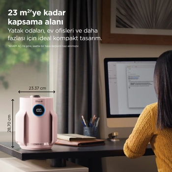 Shark Neverchange5 Compact Pro Hava Temizleyici Pembe Rose HP072EUPK