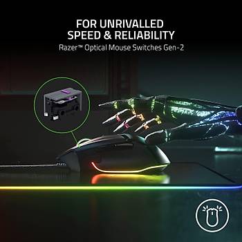 Razer Basilisk V3 Siyah RZ01-04000100-R3M1 RGB 26K Optik Kablolu Oyuncu Mouse