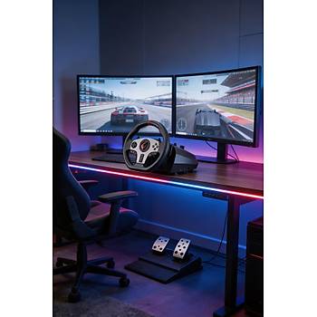 Rampage V900-S PS3/PS4/PC/XBOXONE/XBOX360 Uyumlu Pedall� Gaming Oyuncu Direksiyonu