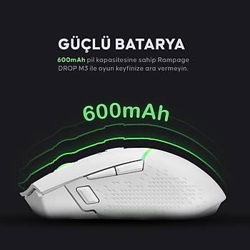 RAMPAGE DROP M3 BEYAZ OYUNCU MOUSE