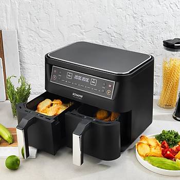 SCHAFER FIT FRY DUAL AIRFRYER SIYAH