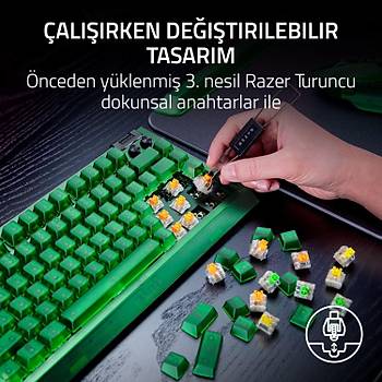 Razer BlackWidow V4 75% Phantom Green Ed. RZ03-05003300-R3M1 RGB TKL Tactile Switch Kablolu Mekanik Oyuncu Klavye