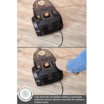 Karaca Vantuz High Force F2 Matte Black Copper Elektrikli S�p�rge
