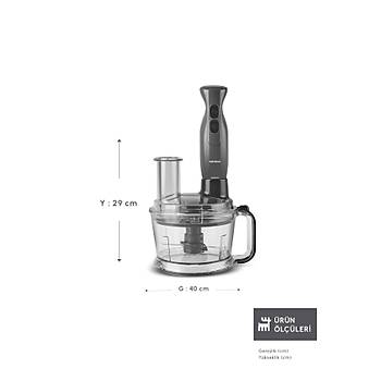 Karaca Pro Multimax 6 in 1 �ok Ama�l� Mutfak Robotu 2000W Space Gray