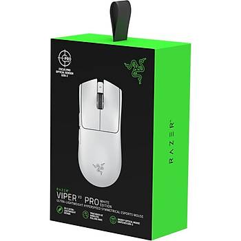 Razer Viper V3 Pro RZ01-05120200-R3G1 Beyaz arjl Optik Kablolu/Kablosuz Oyuncu Mouse RZ01-05120200-R3G1
