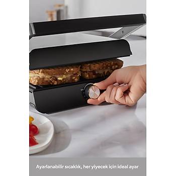 Homend Grilliant 1346H D�k�m Plakal� 4 Dilim Tost ve Izgara Makinesi Inox 2000 W