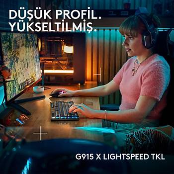 Logitech G515 Tkl 920-012872 Tactile Switch Kablolu D���k Profilli Rgb Ayd�nlatmal� Ingilizce Oyun Klavyesi, Siyah