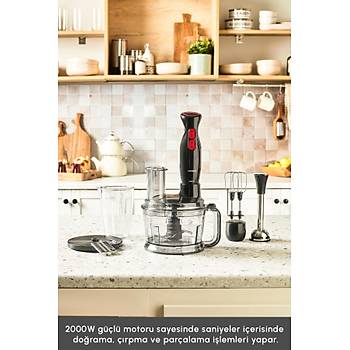 Karaca Pro Multimax 6 in 1 �ok Ama�l� Mutfak Robotu 2000W Black