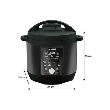 Instant Pot Instant Duo Plus, Whisperquiet/sessiz oklu Piirici, 5,7 Litre Pirin Piirici, Buharl Piirici, Sote Tavas, Sterilizatr, Yourt, Sous Vide Cihaz ile